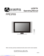 Audiovox FPE3705 Operating Manual