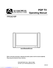 Audiovox FPE4216P Operating Manual