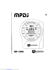 Audiovox MPDJ MP-1000 Owner's Manual