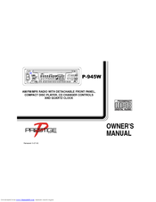 Prestige Prestige P945W Owner's Manual