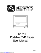 Audiovox D1710 User Manual
