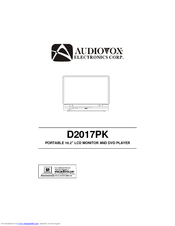 Audiovox D2017PK Instruction Manual