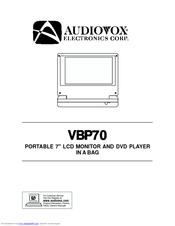 Audiovox VBP70 Instruction Manual