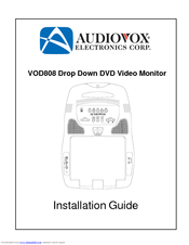 Audiovox VOD 808 Installation Manual