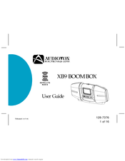 Audiovox XB9 - Speaker Sys With XM Satellite Radio Cradle User Manual