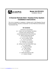 Audiovox AA-RS10CS Installation Manual