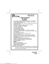 Audiovox Prestige Platinum APS 687 Owner's Manual