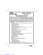 Audiovox Prestige Platinum APS-510a Owner's Manual