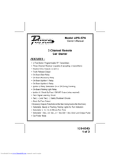 Audiovox Prestige Platinum APS-57N Owner's Manual