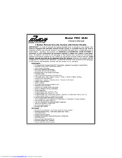 Audiovox PRO 9644 Owner's Manual
