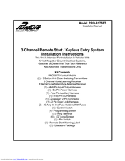 Audiovox Pursuit PRO-9175FT Installation Instructions Manual