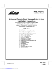 Audiovox Pursuit PRO-9275 Installation Instructions Manual