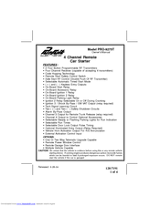 Audiovox Pursuit PRO-9275T Owner's Manual