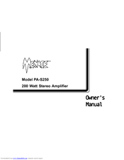 Audiovox Menace PA-S250 Owner's Manual