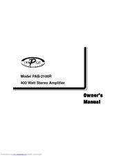 Audiovox Prestige PAB-2100R Owner's Manual