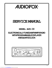 Audiovox ACD-30 Service Manual