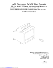 ASA Electronics K-13 Installation Instructions Manual