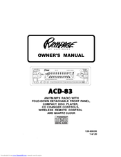 Audiovox Rampage ACD-83 Owner's Manual