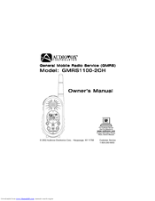 Audiovox GMRS1100-2CH Owner's Manual