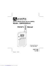 Audiovox GMRS500SLK Owner's Manual