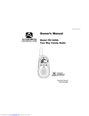 Audiovox 1286053A Owner's Manual