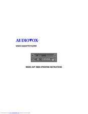 Audiovox AVP-7200 - annexe 1 Operating Instructions Manual
