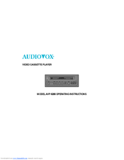 Audiovox 1286419 Operating Instructions Manual