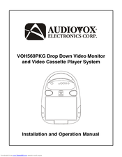 Audiovox VOH560PKG Installation And Operation Manual