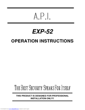 Auto Page A.P.I. EXP-52 Operation Instructions Manual