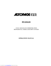 Auto Page RF-520LCD Operation Manual