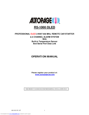 Auto Page RS-1000 OLED Operation Manual