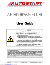 Autostart AS-1452 HF User Manual