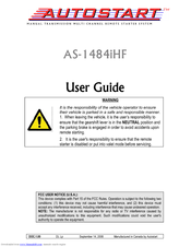 Autostart AS-148iHF User Manual