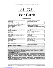 Autostart AS-1727 User Manual