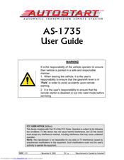 Autostart AS-1735 User Manual