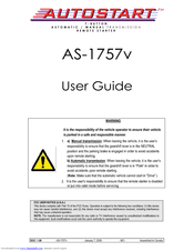 Autostart AS-1757 User Manual