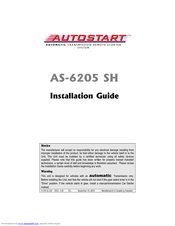 Autostart AS-6205 SH Installation Manual