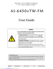 Autostart AS-6450VTW-FM User Manual