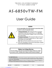 Autostart AS-6850VTW-FM User Manual