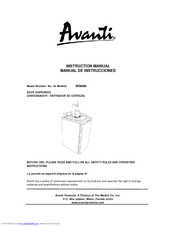Avanti BD6000 Instruction Manual