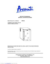 Avanti EWC28 Instruction Manual