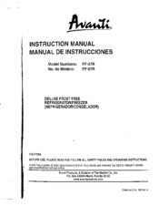 Avanti FF-97R Instruction Manual