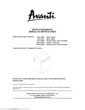 Avanti Shp1701b Manuals Manualslib