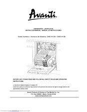 Avanti DWE1814SS Instruction Manual