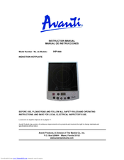 Avanti IHP1500 Instruction Manual