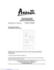 Avanti FF1061W Instruction Manual