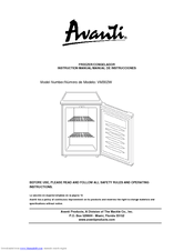 Avanti VM302W Instruction Manual