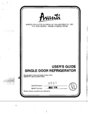 Avanti 9857 User Manual
