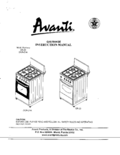 Avanti DGR-21A Instruction Manual