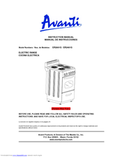 Avanti ER2001G Instruction Manual